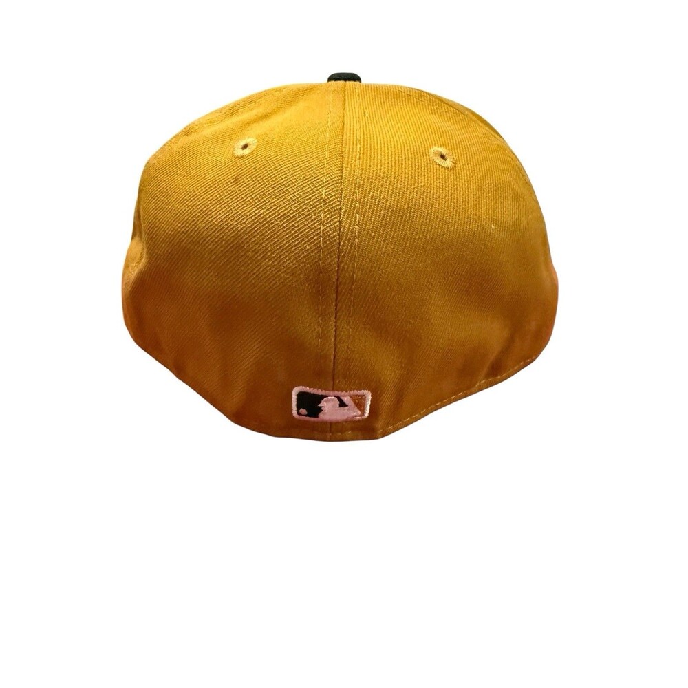 New Era LA Dodgers 59FIFTY Fitted Hat 7 1/4 Gold Mustard Black MLB - Picture 5 of 9